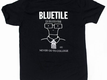 BLUETILE NEVER GO TO COLLEGE T-SHIRT BLACK   WHITE For Cheap