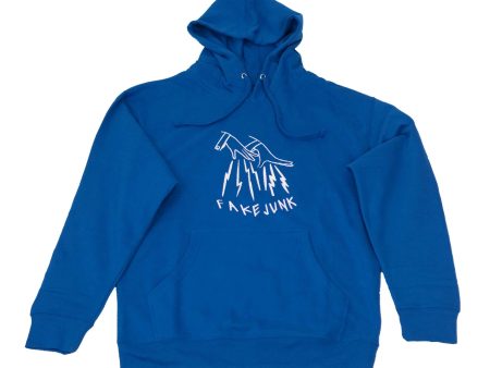 FAKE JUNK LOGO HOODIE ROYAL Supply