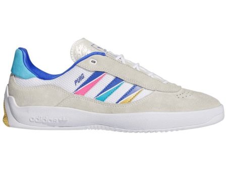 ADIDAS PUIG CLOUD WHITE   SONIC INK   SIGNAL CYAN For Sale