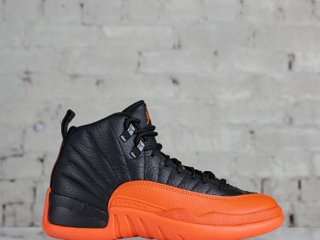 Nike Women s Air Jordan 12 Retro Black Brilliant Orange-White Online now