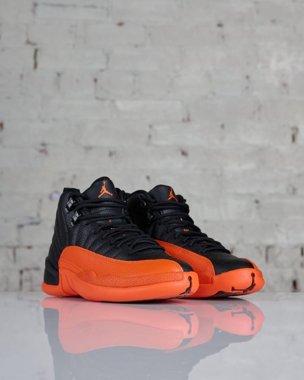 Nike Women s Air Jordan 12 Retro Black Brilliant Orange-White Online now