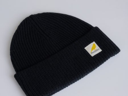 JW Anderson Logo Patch Beanie Black Hot on Sale