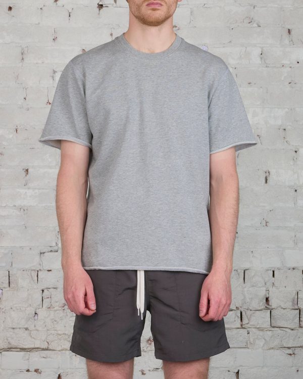 Reigning Champ Lightweight Terry Cut Off Crewneck Heather Grey Hot on Sale