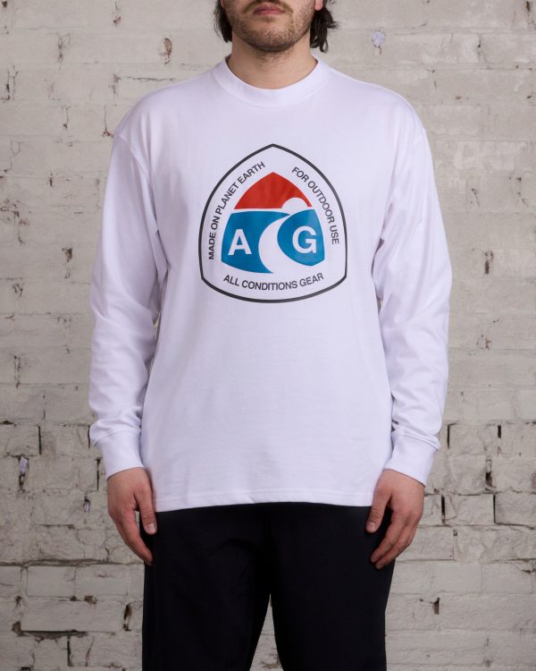 Nike ACG Outdoor Sign Long Sleeve T-Shirt White Cheap